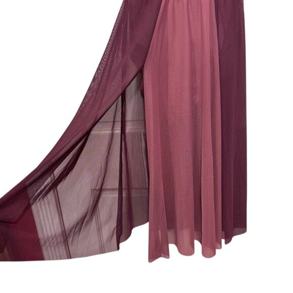 Balera Two-Tone Dance Dress Costume Burgundy Pink Multiway Straps Ballet Lyrical - Picture 4 of 15